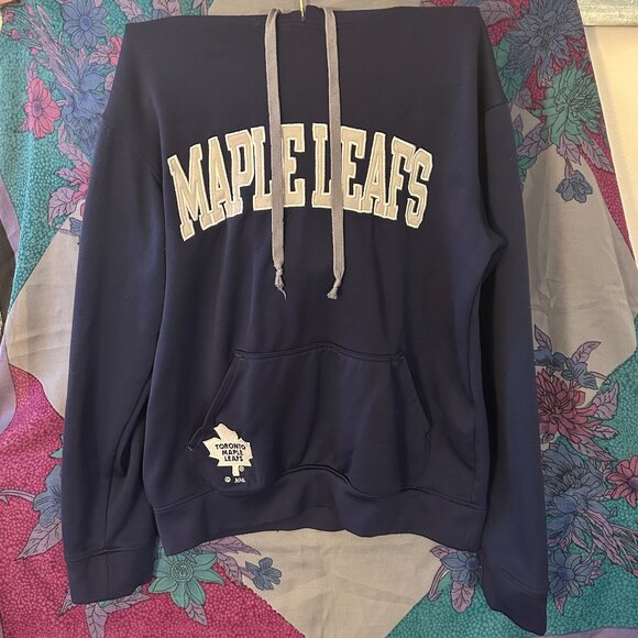 maple leaf blue hoodie small - Picture 1 of 4